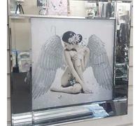 Biznest Modern Liquid Glitter Wall Art With Mirrored Edges Extra Large Size 55X55Cm (Biz1058)