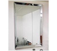Biznest Modern Silver Bevelled Frame Decorative Wall Mirror