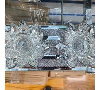 Biznest Multi Crystal Lotus 2 Tea Light Holder, Home Decorative, Living Room, Bedroom Room, Eye-Catching Design