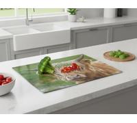 Biznest Multicolours Highland Cow Worktop Saver 5 Mm Thick Tempered Glass Chopping Board Rectangle Food Preparation Cutting Surface Kitchen Decor Counter Protection Serving Plate Gift Idea 60 X 40 Cm