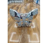 Biznest New Crushed Crystal Home Decoration Wall Hanging Table Sitter Glass Mirror Butterfly Ornament