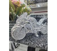 Biznest New Crushed Diamond Silver Ceramic BIKE Bling Home Decoration Ornament Bike Style 2