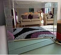 Biznest New Glitter Frame Mirror Room/bathroom Use Dimensions: 40 X 60Cm (Approx.)