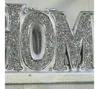 Biznest New Silver Bling Home Crushed Diamonds Sparkle Ornament Freestanding