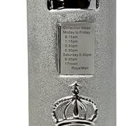 Biznest New Silver Crushed Crystal Diamond Royal Letter Box Ornament Style Decoration Diamante Bling, For Living Room