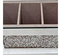 Biznest New Silver Mirror Make Up Box Sparkle Ornament Bling Crushed Diamond Gift