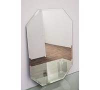 Biznest Octagonal Bathroom Mirror Wall Mounted, Frameless Modern & Stylish Design With Contemporary Bevelled Edges (70Cm X 50Cm)