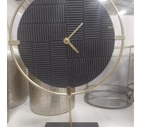 Biznest Opulence Mantel Clock Non Ticking Round Metal Silent Wall Clock For Living Room, Kitchen, Bedrooms