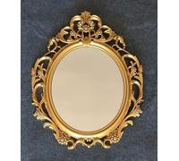 Biznest Ornate Antique Gold Vantage Style Wall Mirror Dressing Bathroom Wall Mirror 62X49Cm