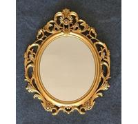 Biznest Ornate Antique Gold Vantage Style Wall Mirror Dressing Bathroom Wall Mirror 62X49Cm