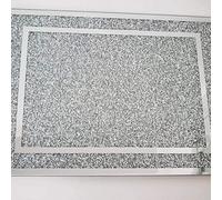 Biznest (Pack Of 2) 30X40Cm Large Crushed Jewel Crystal Diamante Flat Float Glass Worktop Saver
