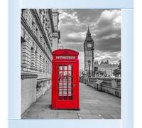 Biznest Picture Liquid 3D Wall Decor Glitter Wall Art Frame Home Deco 55X55Cm (Telephone Booth With Big Ben, London, Assaf Frank)