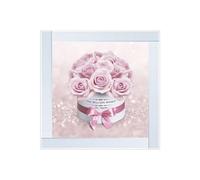 Biznest Pink Flower Box Glitter Liquid Wall Art