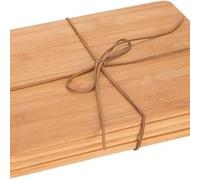 Biznest Placemats Bamboo 4 Pack Satin Varnish Elegant Addition To Your Table Best Gift