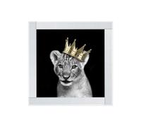 Biznest Prince Cub Gold Glitter Liquid Wall Art