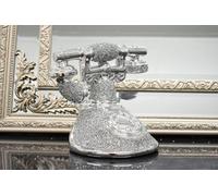 Biznest Romany Crushed Diamond Telephone Crystal Shelf Ornament Silver