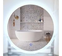 Biznest Round Bathroom Led Mirror Lights Illuminated Demister Pad Antifog Touch Design 1 (40X40Cm)