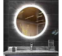 Biznest Round Bathroom Led Mirror Lights Illuminated Demister Pad Antifog Touch Design 1 (50x50cm)