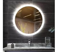 Biznest Round Bathroom Led Mirror Lights Illuminated Demister Pad Antifog Touch Design 1 (50X50Cm)