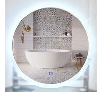 Biznest Round Bathroom Led Mirror Lights Illuminated Demister Pad Antifog Touch Design 1 (60X60Cm)