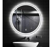 Biznest Round Bathroom Led Mirror Lights Illuminated Demister Pad Antifog Touch Design 2 (40x40cm)