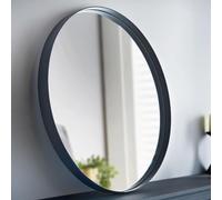 Biznest Round Mirror Black Deep Aluminium Frame Wall Mounted Mirror Bathroom Living Room A Must Have Mirror Very Good Size (40cm)
