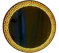 Biznest Round Zig Zag Bathroom Led Mirror Lights Illuminated Demister Pad Antifog Touch (60X60Cm)