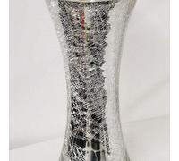Biznest (Set Of 2) Silver Crackle Mercury Glass Large Vase H 30Cm