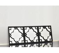 Biznest Set Of 3 Silver Moroccan Tile Mirrors Moroccan Wall Art Hanging Mirror Square For Hanging And Wall Decor (Black)