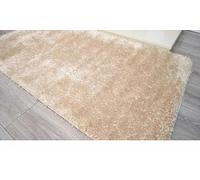 Biznest Set Of 4 Large Romany Gypsy Washable Non Slip Sparkly Design Mats Rugs Caravan 80X120Cm (Beige Silver)