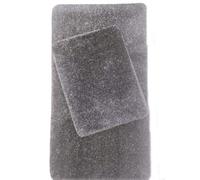 Biznest Set Of 4 Large Romany Gypsy Washable Non Slip Sparkly Design Mats Rugs Caravan 80X120Cm (Grey Silver)