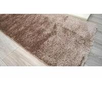 Biznest Set Of 4 Romany Gypsy Washable Non Slip Sparkly Design Mats Rugs Caravan 67X120Cm (Brown Silver)