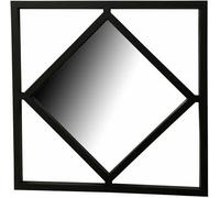 Biznest Set Of 6 40Cm Modern Style Boston Black Wall Art Deco Style Mirrors Square Geometric Pattern Diy Art Living Room (6)
