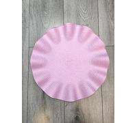 Biznest Set of 6 Round Wavy Rattan Placemat 38 cm, Durable & Stylish Table Mats for Home Dining & Décor (Lilac)