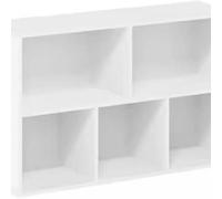 Biznest Shelf Book White Open Luder Tier Wooden Shelving Bookcase Storage Wood Shelf Unit Cube Style Furniture (49.5X24X80 Cm)