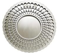 Biznest Silver Circle Droplet Pattern Mirror, The World's Largest Mirror Collection Of Biznest Store