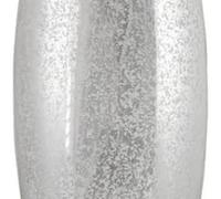 Biznest Silver Glass Vase, Elegant Decorative Piece For Home Or Office 11 X 11 X 28Cm