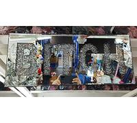 Biznest Silver Mirror Diamond Crush Bitch Sign Bitch Glitz Sparkle Wall Plaque Wall Art 60x20cm