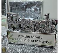 Biznest Silver Petals Crushed Diamond Friends Crystal Ornament Family Friends Bling Shelves Display