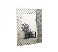 Biznest Slide Border Silver Wall Mirror Decorative Wall Mounted