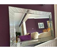 Biznest Sparkle Glitter Mirror Bedroom Bathroom Hallway Silver 60X40Cm Best Gift