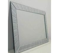 Biznest Sparkle Glitter Mirror Bedroom Bathroom Hallway Silver 80X60Cm Best Gift