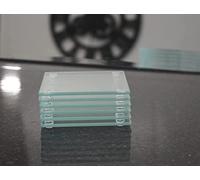 Biznest Square Clear Glass 10Cm Coasters Rectangle 20X30Cm Placemats Dining Table Mats Kitchen Heat Resistant Luxurious Lifestyle Heavy Duty (6X Coasters)