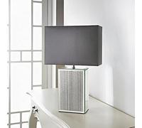 Biznest Square Glitter Mirror Table Lamp Modern Sparkle Home Decor Ideal for Living Rooms and bedrooms (Silver)