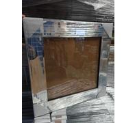 Biznest Square Mirrored Finish Photo Frame With Fitment Hooks For Mounting Bevelled Glass Border Hanging Gift Idea Portrait Picture Display Home Decor Gallery Album Image & Wall Art Holder 55 X 10 Cm