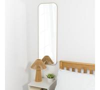 Biznest Squoval Wall Hanging Mirror Rectangular Greige Framed Modern Flaunt Rounded Edges Functional Home Decor Easy Mount For Bedroom, Bathroom & Living Room 120 X 40 X 35 Cm