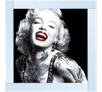 Biznest Tattooed Marilyn Monroe Picture Liquid 3D Wall Decor Glitter Wall Art Mirror 55X55Cm B-Ic034