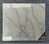 Biznest Tempered Glass Chopping Board Marble Effect White Rectangular Dishwasher Safe Worktop Saver Scratch Resistant 40 X 30 Cm