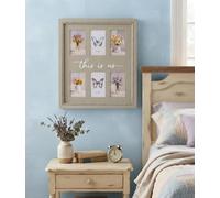 Biznest The 6 Multi-Picture Mdf Wall Mounted 4 X 6 '' Photo Frame ''this Is Us'' Text Beaded Border Home Décor Beige Toned 48X43Cm