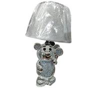 Biznest The Pooh Table Lamp With Shadecrushed Jewel Romany Diamante Silver